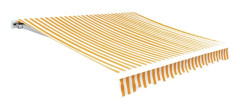 Markisduk för UV-skydd - Solrosdesign | Storlek: 6x3 m | Färg: Gul & Vit
