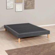 Sommier tapissier - 160x200 cm - Grå antracit - Kit - DEKO DREAM Eazyx