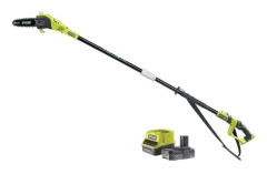 18V stolpbeskärare - RYOBI - Guide 20 cm - 5,5 m/s - Förlängning 95 cm - 1 litium+ 18V 2,0 Ah batteri och 1 1,5 A laddare