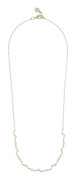 Snö Of Sweden Line Pearl Necklace Gold/White 42cm