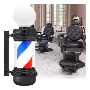 Barber post plafond skylt lampa svart 68cm