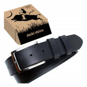 WILD JEANS SLIM HERRBÄLTE I SVART LÄDER, GÅVA 90 cm