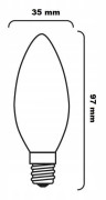 HAL. E14 42W ECOCLASIC B35 630lm 2800K 230V I
