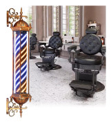 Barberarstång barberarplafond med lampa