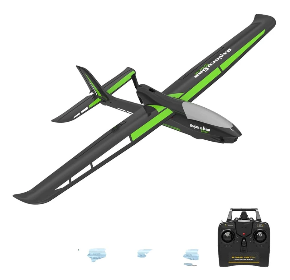 RC-flygplansglidare, 600 mm vingbredd, XPilot stabiliseringssystem,Tre batterier