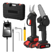 Elektrisk Beskärningssax och Motorsåg Set, 21V Effekt, 0-30mm Kapacitet,EU, 4 tum