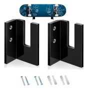 2 st Skateboard Väggfäste Longboard Display Rack Skateboard Förvaringsställ kompatibla Skidor Vattenskidor Elektrisk Skateboard
