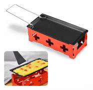 Grill för ost raclette set av mini raclette, bärbar, utan rostning, 18,5 x 6 x 9 cm