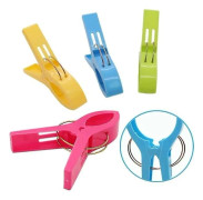 12 pcs Large Clothes Pegs - Towel Clips - Beach Towel Clips Multicolored