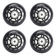 4-pack Inlineskatehjul Inomhus/Utomhus Ersättningshjul med Lager 70mm, Svart