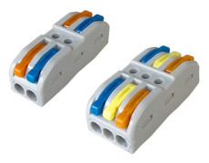 30 st SPL-2/SPL-3 Spak-Mutter Trådkopplingsset, Kompakta Trådkopplare för Ledare, Kompakt Fjäderkopplingsplint (Flerfärgad Spak)