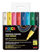 Posca - PC1MC - Extra Fine Tip Pen - Basic Colors, 16 pc