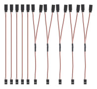 10 delar förlängning servo för RC, 150mm S, 3 stift hane till hona RC JR kontaktkon - Tillbehör till Fjärrstyrda Leksaker Servo kabel