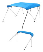 Båt Bimini Topp 4 Bow, 96Lx(79-84)B x 54H, Markiskapell Pacific Blue, Vattentålig, UV-skyddad