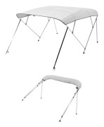 Båt Bimini Toppar 4 Bow, 96Lx(79-84)B x 54H, Markiskapell ljusgrå, hög hållbarhet, UV-skyddande