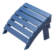 Adirondack Ottoman 15,7L x 18,9W x 13H, HDPE Fällbart Fotstöd, Blå, Tålig och Väderbeständig