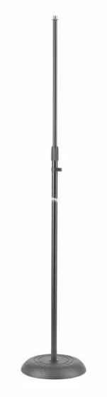 Stagg - MIS-1120BK - Rakt mikrofonstativ + Rund bas Svart