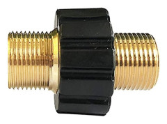 Metrisk M22 utvändig gängad slangsnabbkoppling, M22 X 1,5 hanegängad kopparadapter, dubbelnippel 22 mm koppling för högtryckstvättsslang K