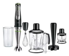 Braun MultiQuick 9 MQ 9147X, Nedsænkning blender, 0,6 L, Impulsfunktion, Knusning af is, 1200 W, Sort, Rustfrit stål