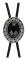 Bolo Tie, Handmade Round Western Cowboy Bolo Tie Black