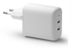 dbramante1928 re-charge - Strömadapter - 25 Watt - 2 utdatakontakter (24 pin USB-C) - vit - Europa