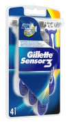 Gillette Sensor 3 4P Engångshyvel för män