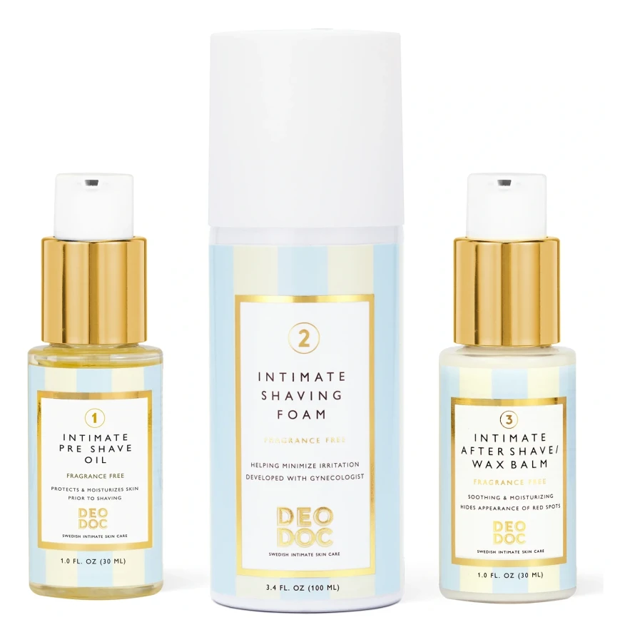 DeoDoc Intimate Shaving Trio Fragrance Free 3-In-1
