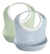 BabyBjörn Liten Haklapp 2-pack (Blekgrön/Blekblå)
