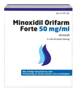 Minoxidil Orifarm Forte, kutan lösning 50 mg/ml 3 x 60 ml