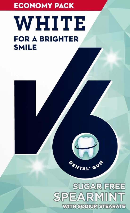 V6 White Spearmint tuggummi 72g