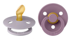 BIBS® Nappar Colour Anatomical Teat Fossil Grey & Mauve 0-6 månader, 2 st.