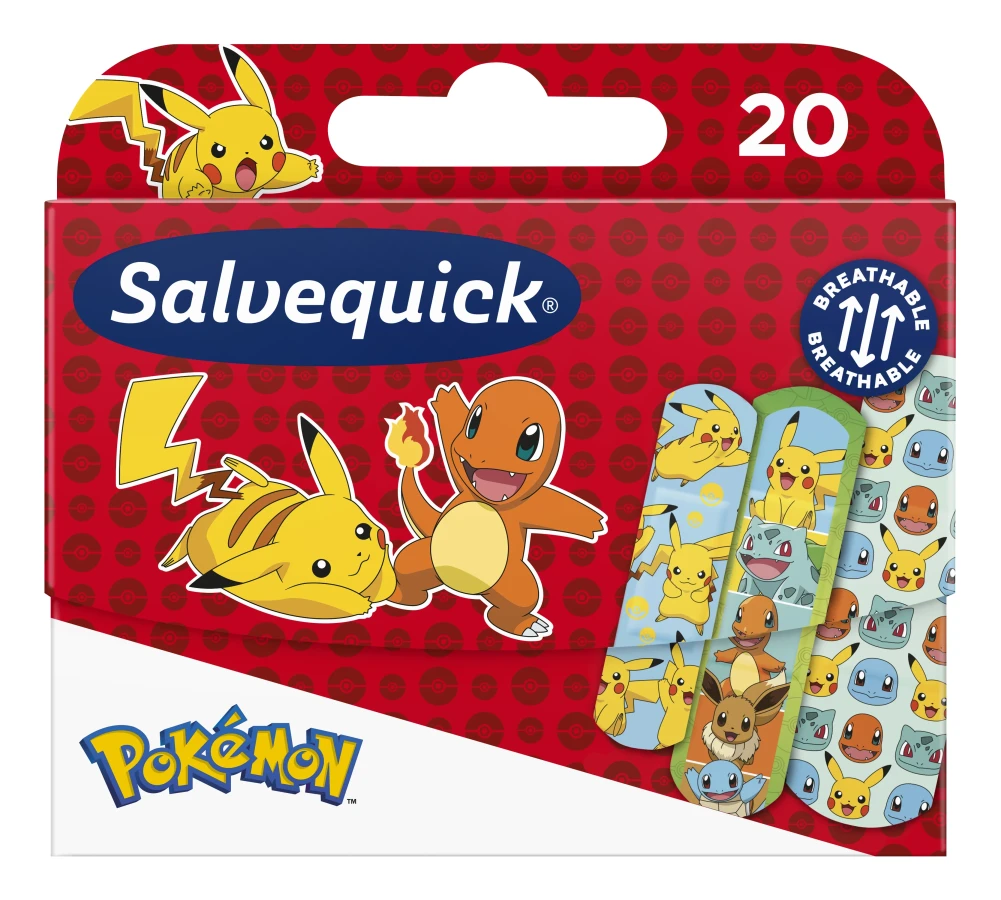 Salvequick Pokemon patches for children 20 pcs. (AT)