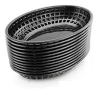 12 st plast snabbmatskorgar oval serveringsbricka frukost middagstallrikar pommes frites kaka bröd