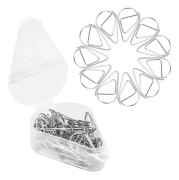 50 st Vatten Droppformade Metall Gem, Hållbara Små Kontorsgem (25*16mm), Deformations- och Blekningsbeständiga - Gem för Kontor, Studier