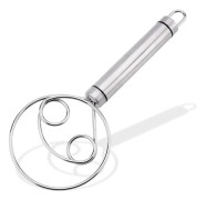 Degvisp Äggvisp Rostfritt Stål Holländsk Deg Handvisp Vispverktyg Silver 19,5*7cm