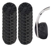 1 Set 100 Stycken Hygieniska Engångs Öronkuddar Skydd Hörlurskuddar för De Flesta Hörlurar med 10-12cm Öronkuddar (Svart)