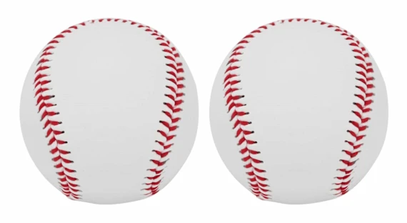 2 st Basebollar för vuxna, mjukt läder, sportträning och softball, PU-läder, baseboll, sydd T-boll