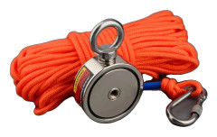 Fiskemagnet, Dragkraft, 15 Meter Hållbart Rep,Magnetisk dragkraft, Magnetrep