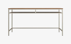 Dorel Home - Skrivbord med järnram Bradford - Brun - Skrivbord - Från Homeroom