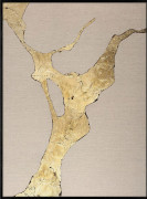 Malerifabrikken - Design Målning / Wild Horizon Gold / 90x120 Cm / Svart ram - Guld - Tavlor - Från Homeroom