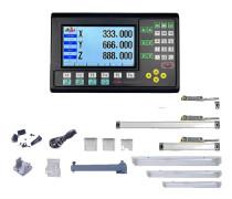 Högprecisions digitalt avläsningssystem, flerspråkigt stöd, stort LCD-display,0.005mm LCD DRO SET