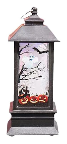 4 st Halloween Bärbara Lyktor Orange Ljus LED Halloween Lampa Ljus, Spöklikt Skelett Uggla Fladdermus Slott Flamma Ljus