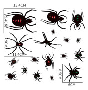 Halloween Fönsterdekorationer - Statiska Klistermärken Utan Lim, Scenlayout för Fönster