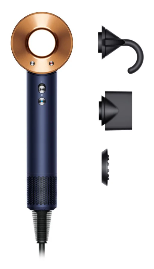 Dyson Supersonic™ Hårfön Straight+Wavy (Prussian Blue/Rich Copper)