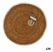 Bordmatta privilegium Marine Alger Brown med trim Ø 35 cm (36 enheter)