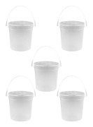 5 st Sminkborste Behållare Strandförvaring Hink Plast Sandhink Snacks Hållare Hink Hink Fest F