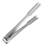 Rostfritt Stål Klämma Bröd Is Mat Tång Clip 21cm Lång Silver Ton Tänger