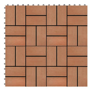 Mooistoerwonen 22 st terrassplattor 30x30 cm 2 m² HKC teak färg 2