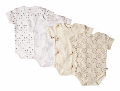 Pippi Kortärmad Body 4-pack Offwhite
