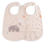 Done by Deer ™ Haklapp med kardborreband, två-pack, Ozzo Pink